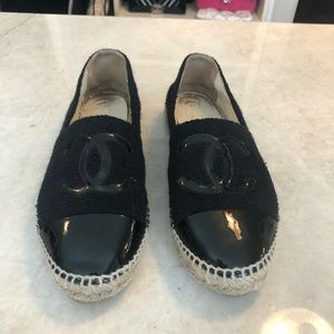 Chanel Black Espadrilles